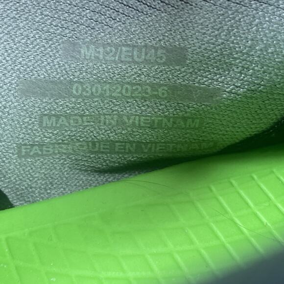 Oofos OOmg EeZee Low Shoes Mens Size 12 Black Green Slip On Recovery Comfort - Picture 8 of 8